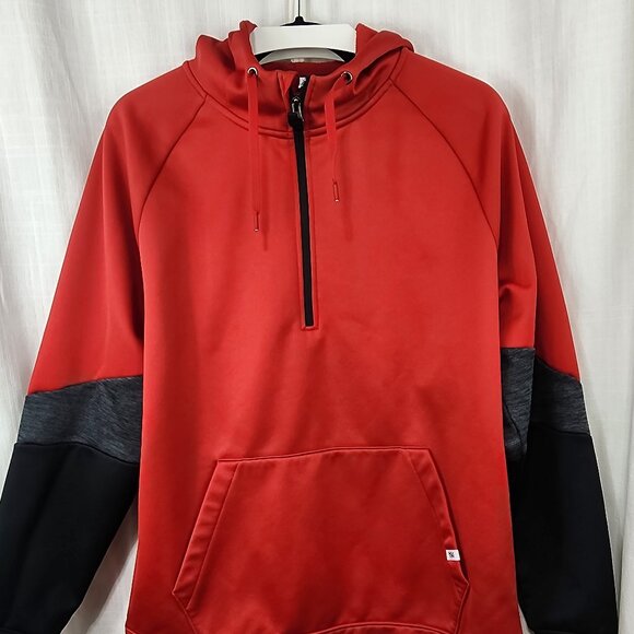 DSG Red, gray and black colorblock hoodie, size Large - Picture 1 of 5